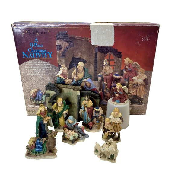 9-Piece Fontanini Christmas Nativity Set With Box Holiday Christmas Holy Family - Picture 6 of 6